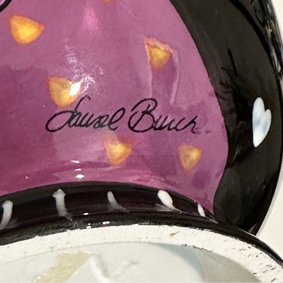 Laurel Burch Ganz Folk Art Footed Bowl – Two Cats Design - Picture 5 of 10